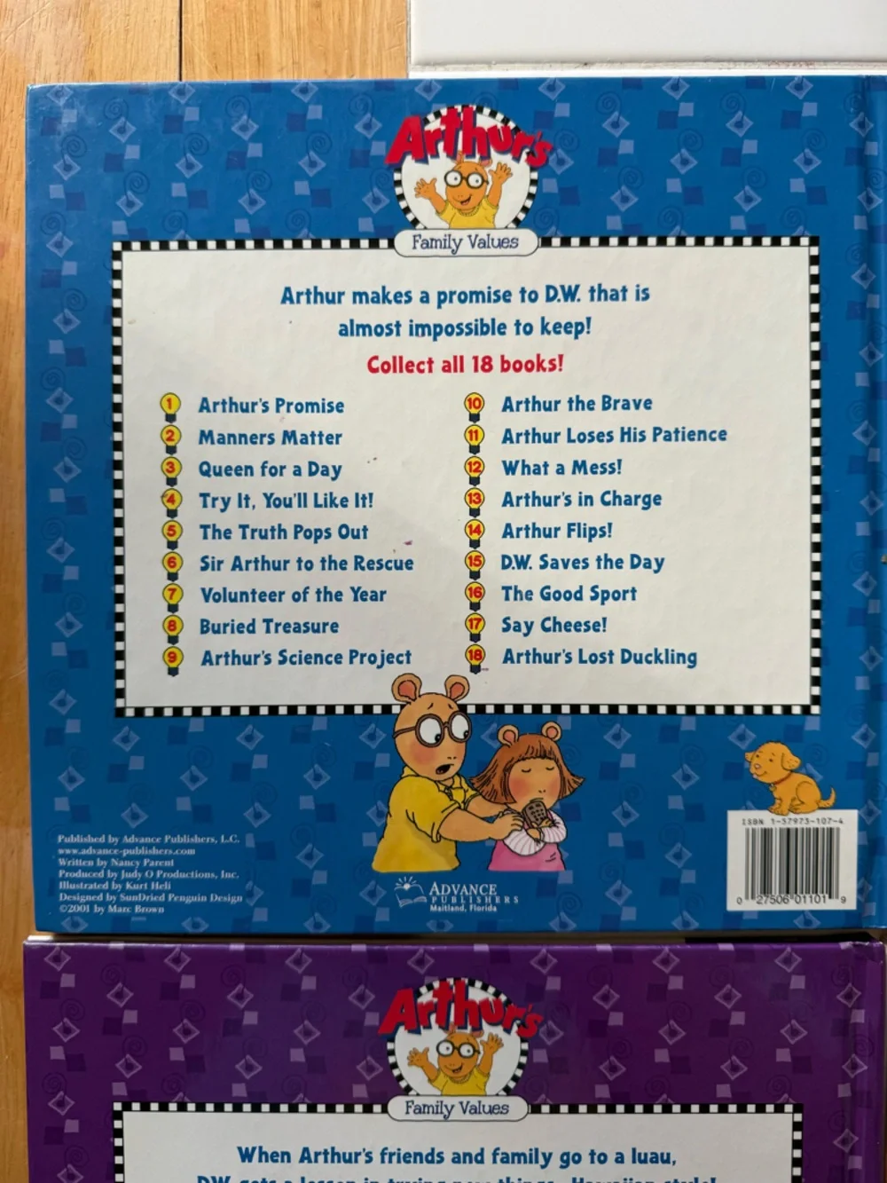 Arthur's Family Values Childrens Book Set of 7 Marc Brown PBS Kids EUC #1-6, 17 - Picture 3 of 7